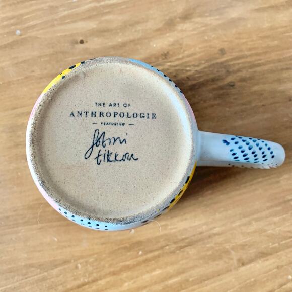 Anthropologie Coffee Face Mug Cup 3D Visage Artist FOTINI TIKKOU Hand Painted 2 - Picture 7 of 16